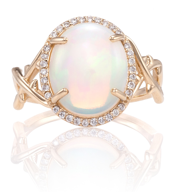 Julia Failey Opal Diamond Thorn Ring